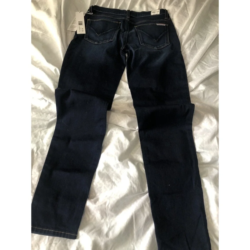 Women's Hudson Natalie Mid rise Ankle Super Skinny Blue Jeans size 24 New
